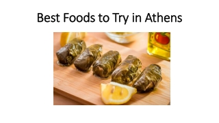Best Foods to Try in Athens