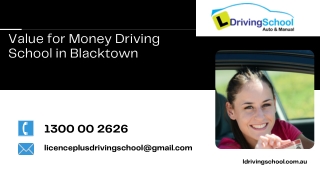 Value for Money Driving School in Blacktown and Parramatta