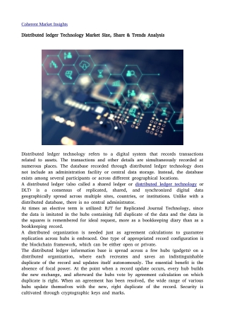 Distributed ledger Technology 28