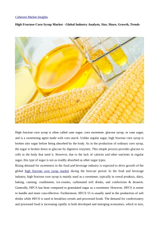 High Fructose Corn Syrup 28