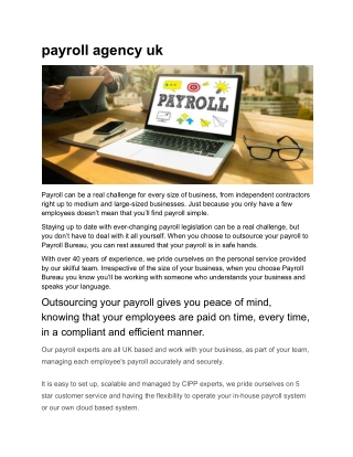 payroll agency uk