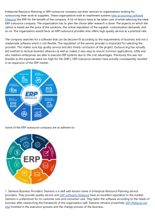 ERP Outsource Company - Inexpensive Solution