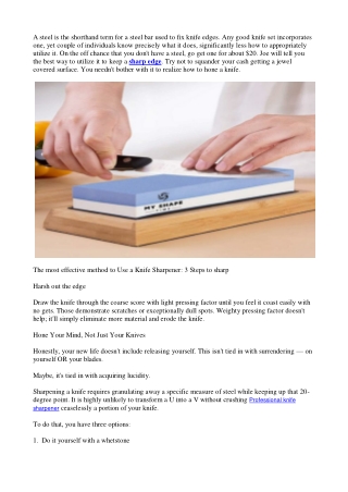 How to sharpen a knife whetstone