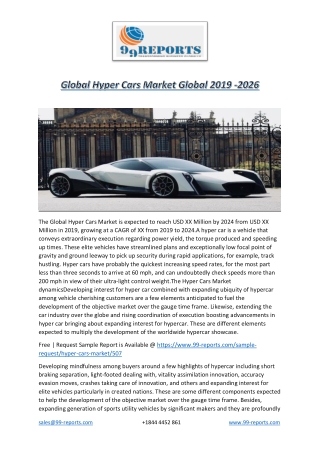 Global Hyper Cars Market 2019 -2026