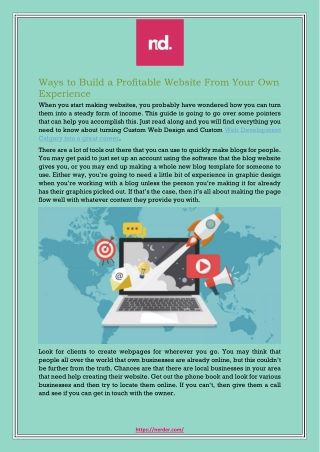 Ways to Build a Profitable Website From Your Own Experience