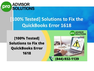 Thoroughly address How to Remove QuickBooks error 1618 on your own