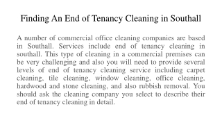 End of Tenancy cleaning Southall