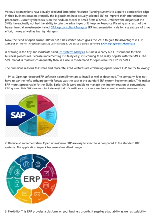 Fad of Open Source ERP for SMEs
