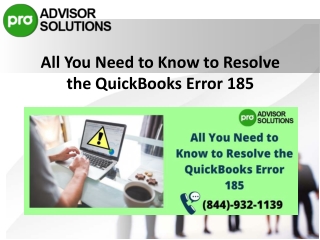 Comprehensive ways to Fix QuickBooks error 185