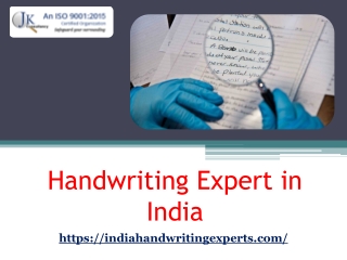 Handwriting Expert in India - J. K. Consultancy
