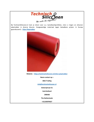 Viton Plaatrubber | Technischsiliconen.nl