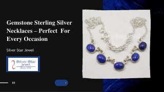 Gemstone Sterling Silver  Necklaces – Perfect  For Every Occasion