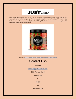 Infused Edibles | Justcbdstore.com