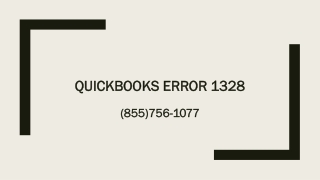 QuickBooks Error 1328