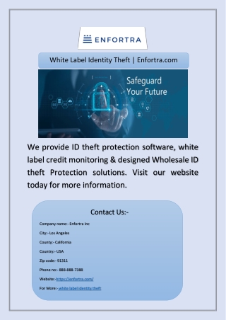 White Label Identity Theft | Enfortra.com