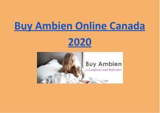 Buy Ambien Online Canada 2020