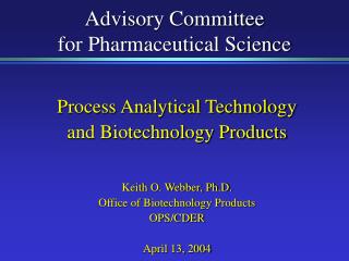 Advisory Committee for Pharmaceutical Science