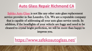 Auto Glass Repair Richmond CA