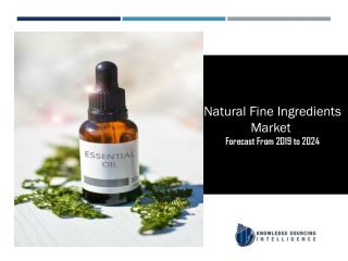 Natural Fine Ingredients Market to be Worth US$7.437 billion by 2024
