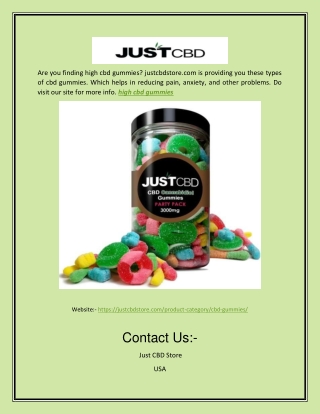 high cbd gummies