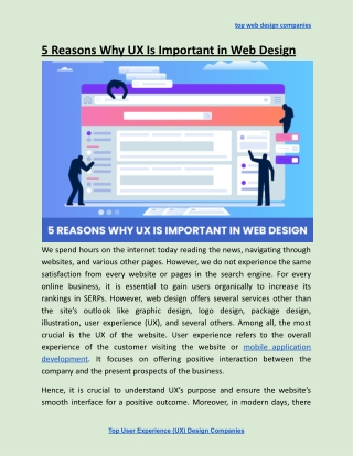 5 Reasons Why UX Is Important in Web Design