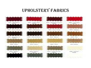 Upholstery fabrics