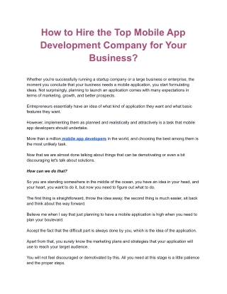 How to Hire the Top Mobile App Development Company for Your Business (1)