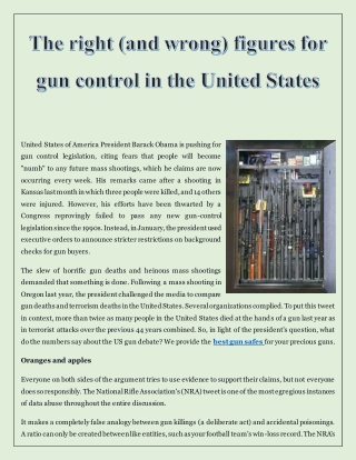 The right (and wrong) figures for gun control in the United States