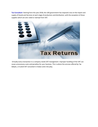 Tax Consultant