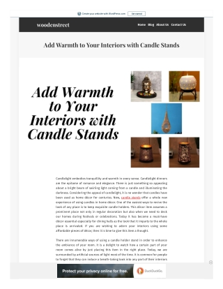 Add Warmth to Your Interiors with Candle Stands