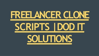 Readymade Freelancer Clone Script - DOD IT Solutions
