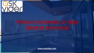 What Are The Benefits Of Video Classified Advertising?