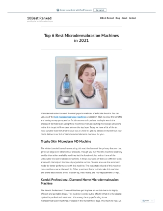 Top 6 Best Microdermabrasion Machines in 2021