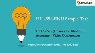 2021 HCIA- VC Certification H11-851-ENU Updated Dumps