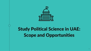 Study Political science in UAE: Scope and Opportunities