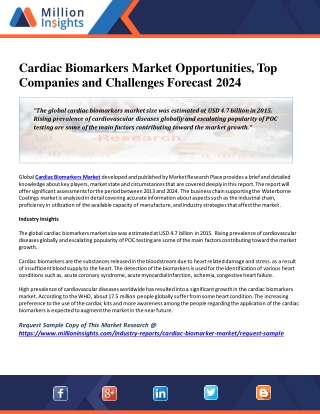 Cardiac Biomarkers Market Key Players and Growth Information Analysis Report By 2024