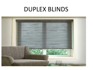 Duplex Blinds