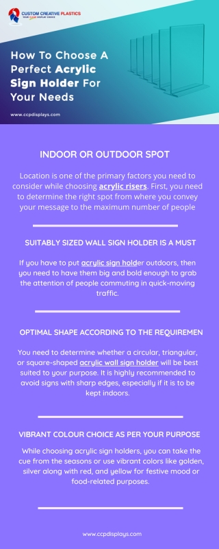 How To Choose A Perfect Acrylic Sign Holder For Your Needs