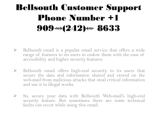 Bellsouth Customer Service Phone Number  1 909-242-8633 | Technical Support