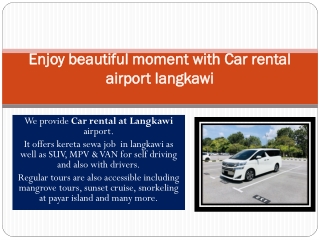 Car rental airport langkawi