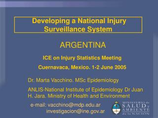 Developing a National Injury Surveillance System