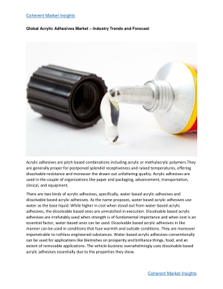 Acrylic Adhesives Market