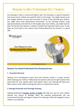 Reasons To Hire Professional Dry Cleaners