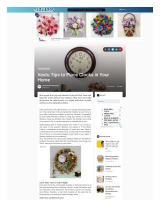 Vastu Tips to Place Clocks in Your Home