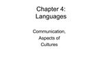 Chapter 4: Languages