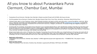 All you know to about Puravankara Purva Clermont