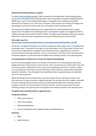 Email Marketing Industry