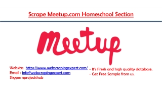 Scrape Meetup.com Homeschool Section