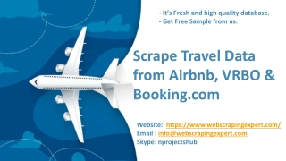 Scrape Travel Data from Airbnb, VRBO & Booking.com