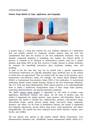 Generic Drugs Market 29